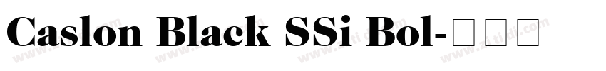 Caslon Black SSi Bol字体转换